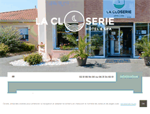 Tablet Screenshot of hotel-lacloserie.com
